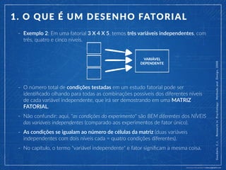 Fator Design Desenho de Experimentos: Desenho Fatorial | PDF