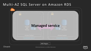 © 2018, Amazon Web Services, Inc. or its affiliates. All rights reserved.
Tips and tricks – Amazon RDS
• Test, test, test!...
