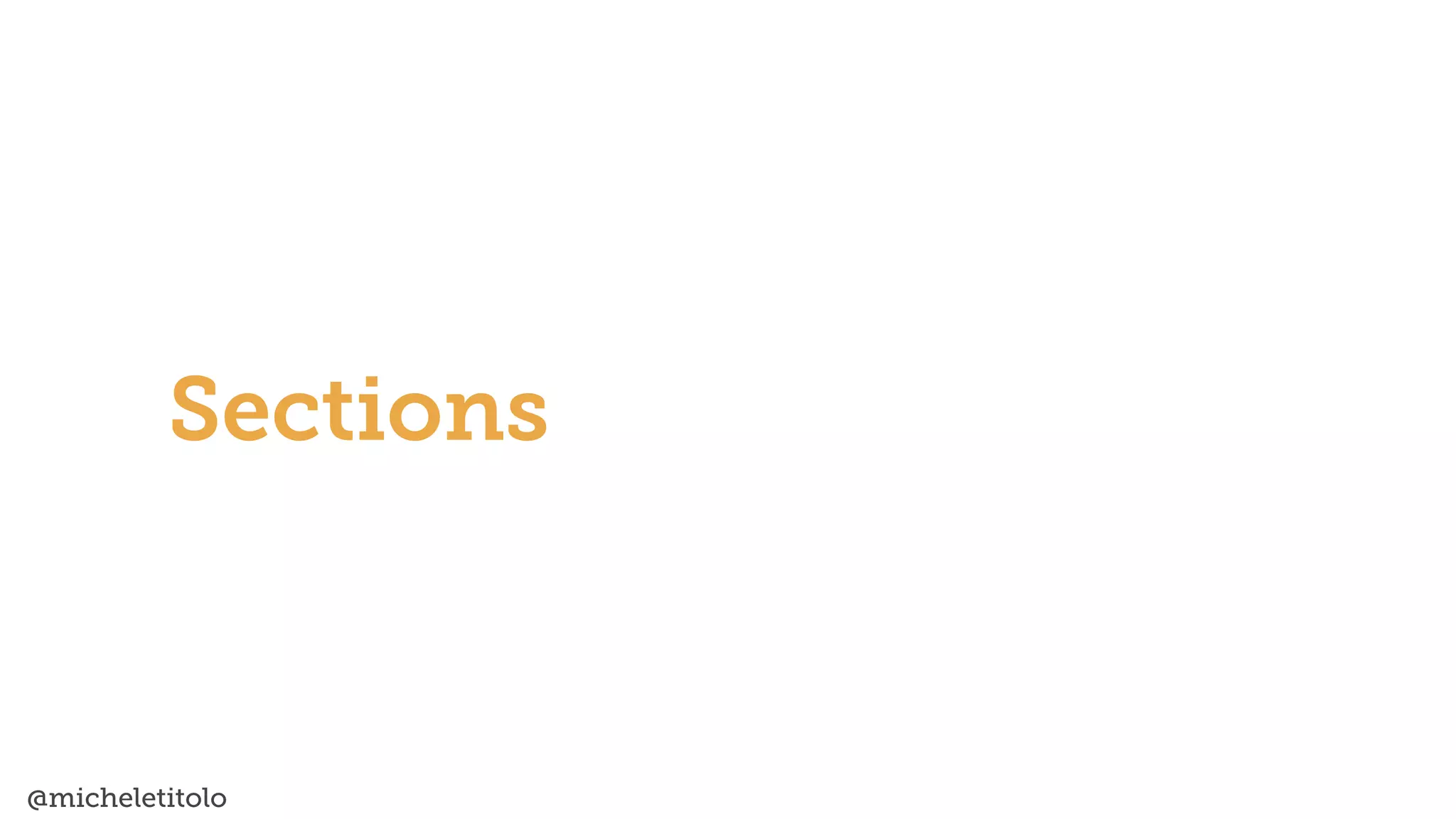 @micheletitolo
Sections
 