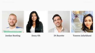 TWEET @SKOTCARRUTHDESIGN DOING > DESIGN THINKING
Jordan Keating Jinny Oh JN Bayette Taneen Jafarkhani
 