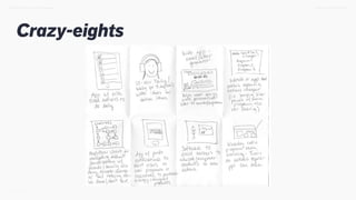 TWEET @SKOTCARRUTHDESIGN DOING > DESIGN THINKING
Crazy-eights
 