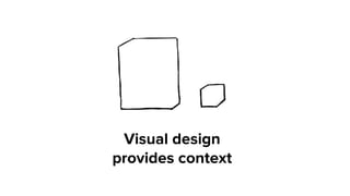 Visual design  
provides context
 