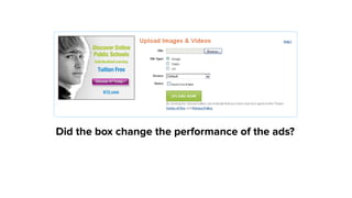 Did the box change the performance of the ads?
 