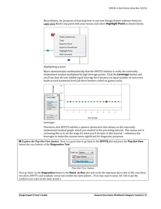 Design expert 9 tutorials 2015 | PDF