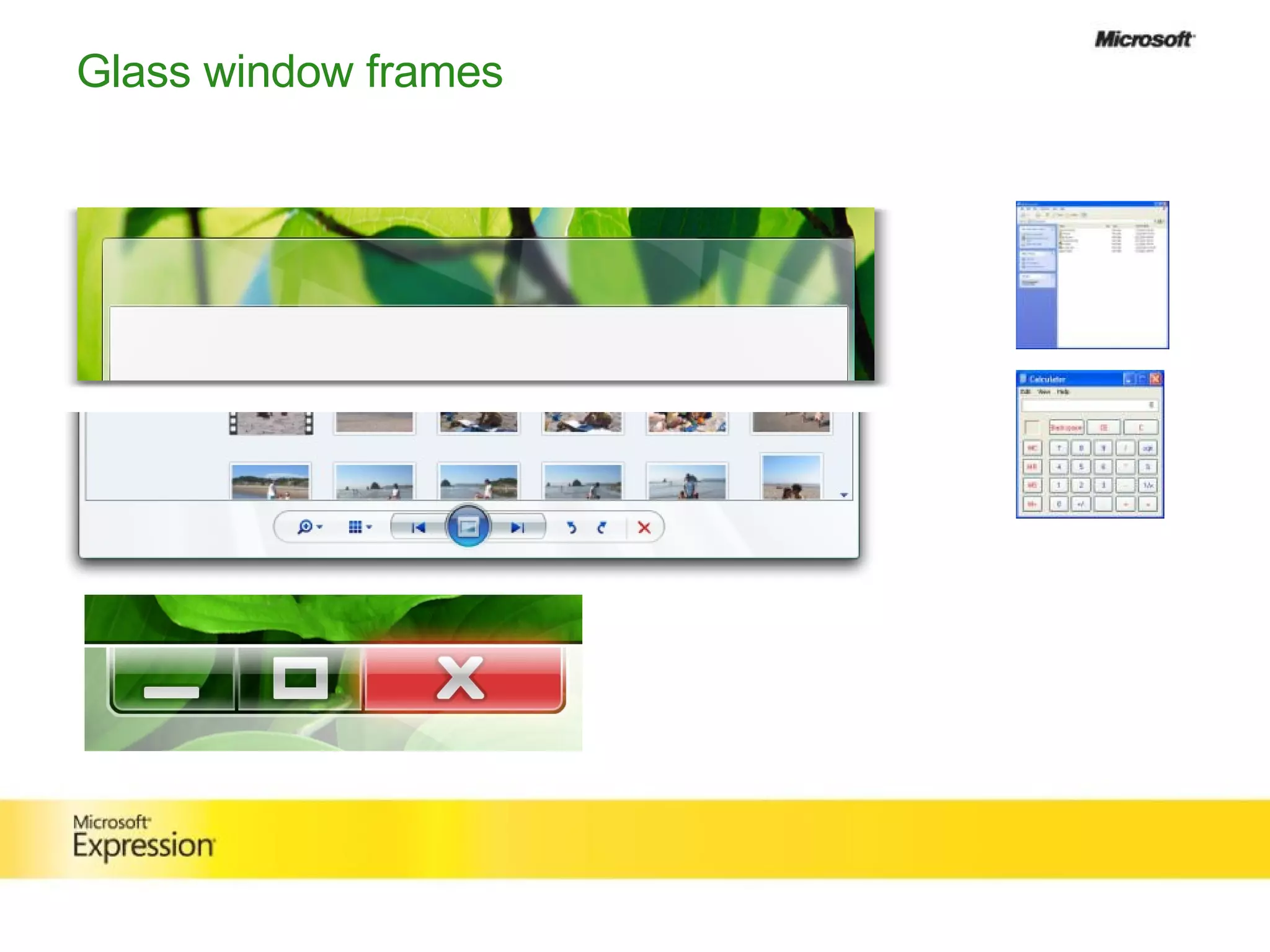 Glass window frames 