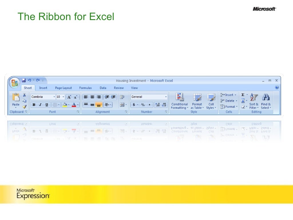 The Ribbon for Excel