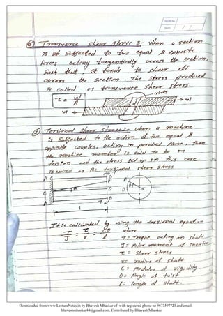 Design of machine elements notes by Bhavesh Mhaskar | PDF