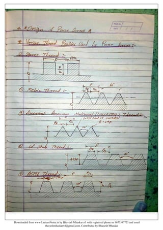 Design of machine elements notes by Bhavesh Mhaskar | PDF