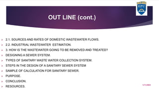 Design of Sanitary Sewer System | PPTX