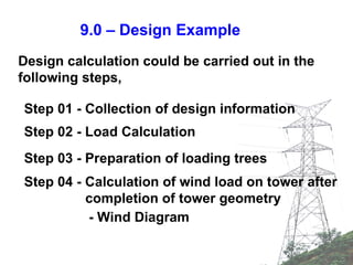 Calculation Tower Code Design of Steel Tower calculation presentaton i | PPT
