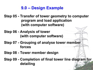 Calculation Tower Code Design of Steel Tower calculation presentaton i | PPT