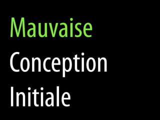 Mauvaise
Conception
Initiale
 