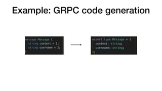 Example: GRPC code generation
 