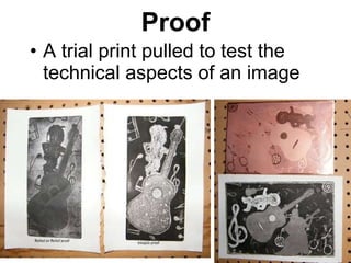 Print Trial Examples Design Printmaking Terms Pics | PPT