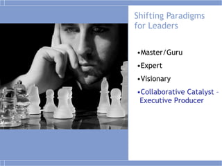 Shifting Paradigms for Leaders Master/Guru Expert Visionary Collaborative Catalyst – Executive Producer 