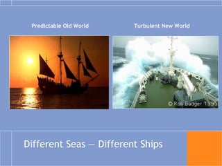 Different Seas — Different Ships Predictable Old World Turbulent New World 