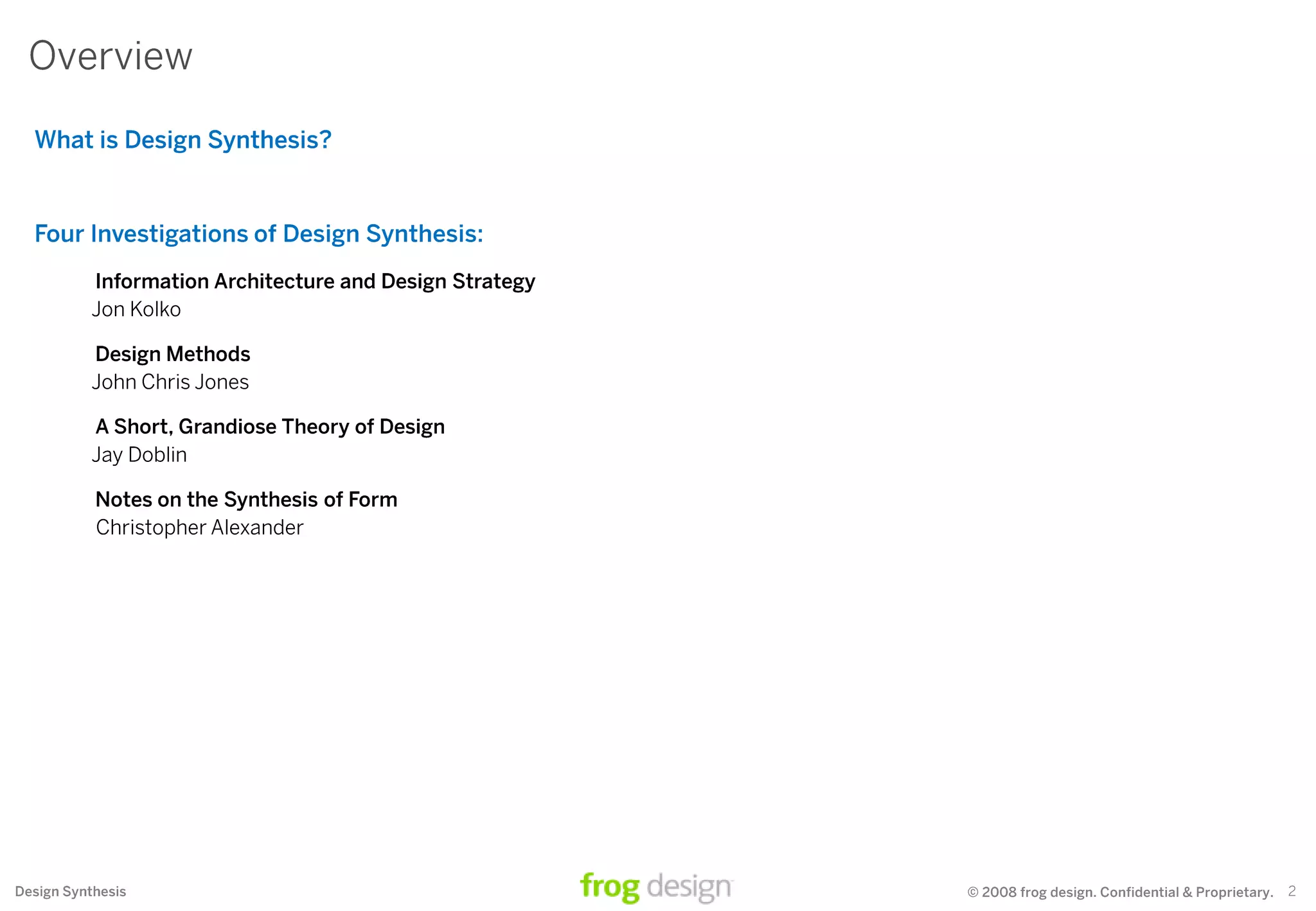 Design Synthesis