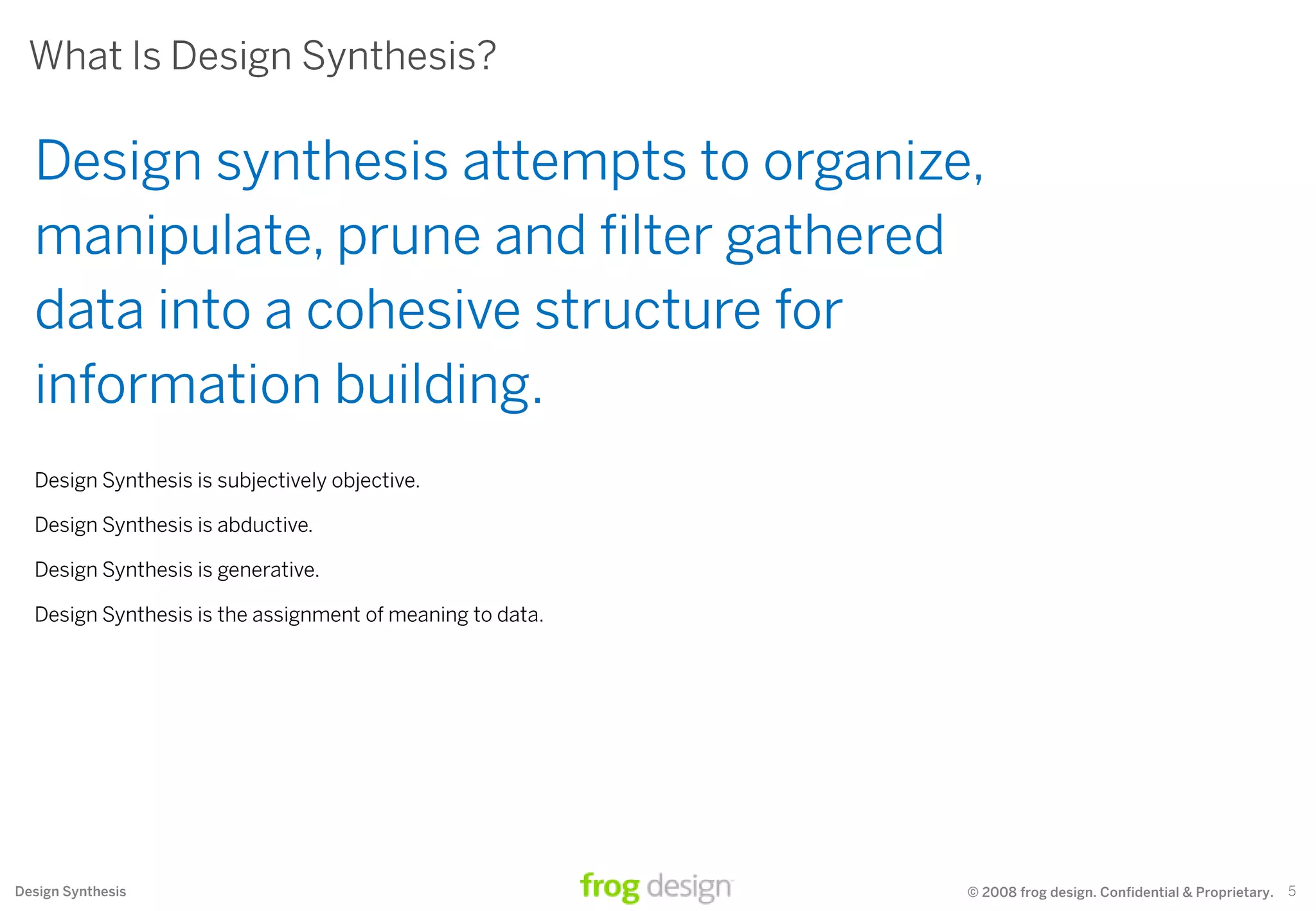 Design Synthesis