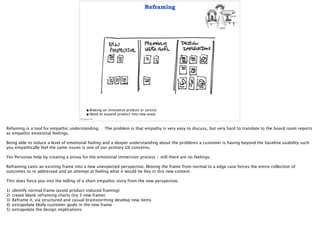 Reframing
© Gary Barber 2014
•Making an innovative product or service
•Need to expand product into new areas
 