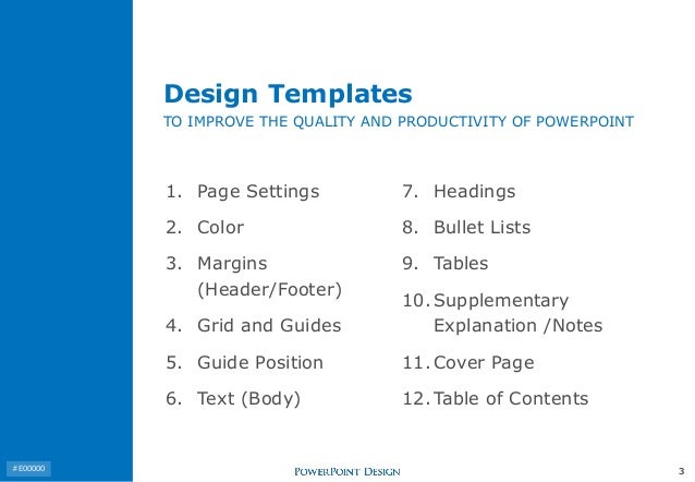 design templates to improve the quality and productivity of powerpoint