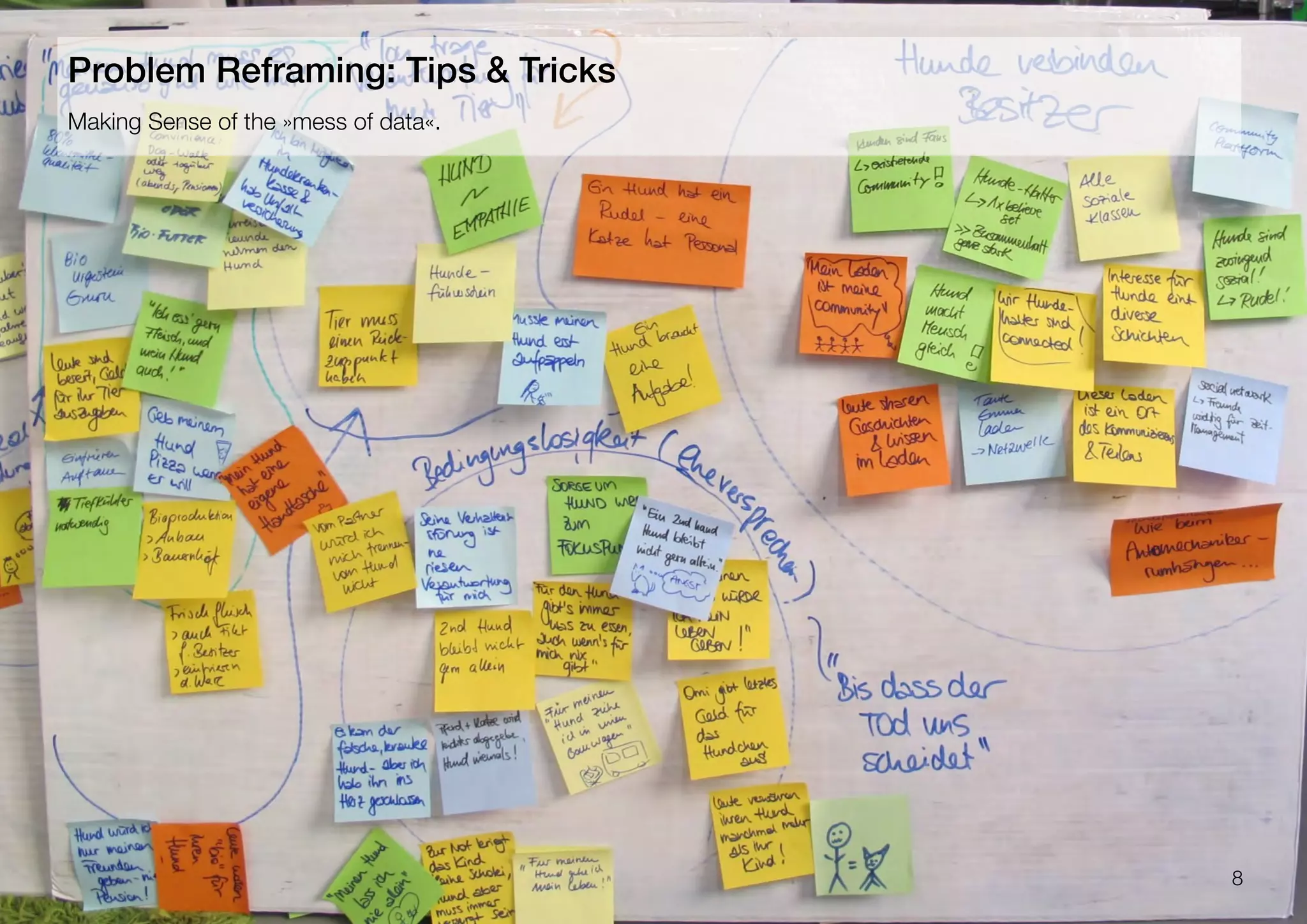 8
Making Sense of the »mess of data«.
Problem Reframing: Tips & Tricks
 