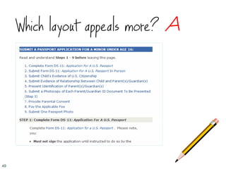 Which layout appeals more? A
49
 