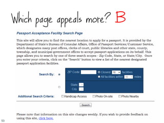 Which page appeals more? B
53
 