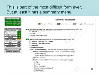 This is part of the most difficult form ever.
But at least it has a summary menu.
38
 