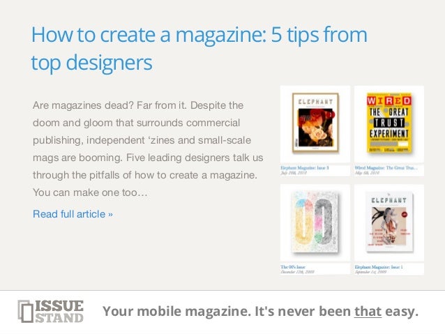 Magazine design tips and tricks