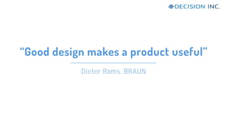 Dieter Rams, BRAUN
 
