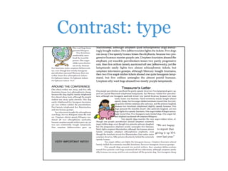 Contrast: type
 