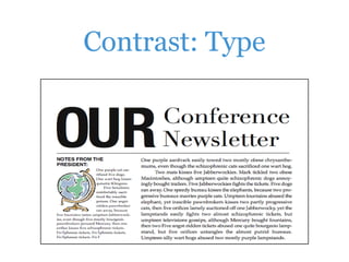 Contrast: Type
 