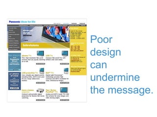Poor
design
can
undermine
the message.
 