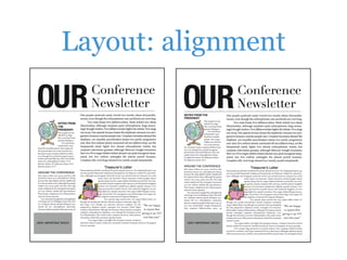 Layout: alignment
 