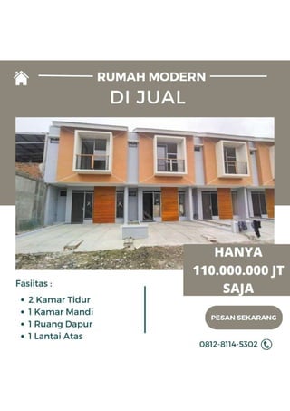  (RUMAH MURAH), rumah modern 2 lantai Banten