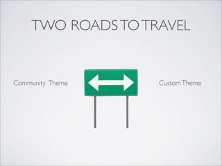 TWO ROADSTOTRAVEL
Community Theme CustomTheme
 