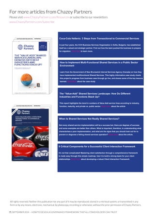 Design a Robust Shared Services Governance Framework | PDF