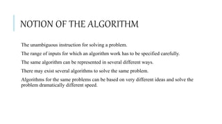 DESIGN AND ALGORITHM.pptx BCA BANGALORECITY UNIVERSITY | PPT