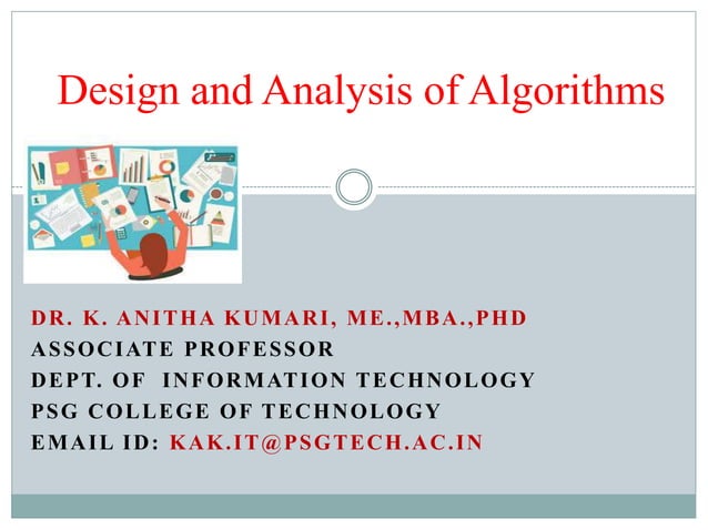 Design and analysis of algorithms | PPT