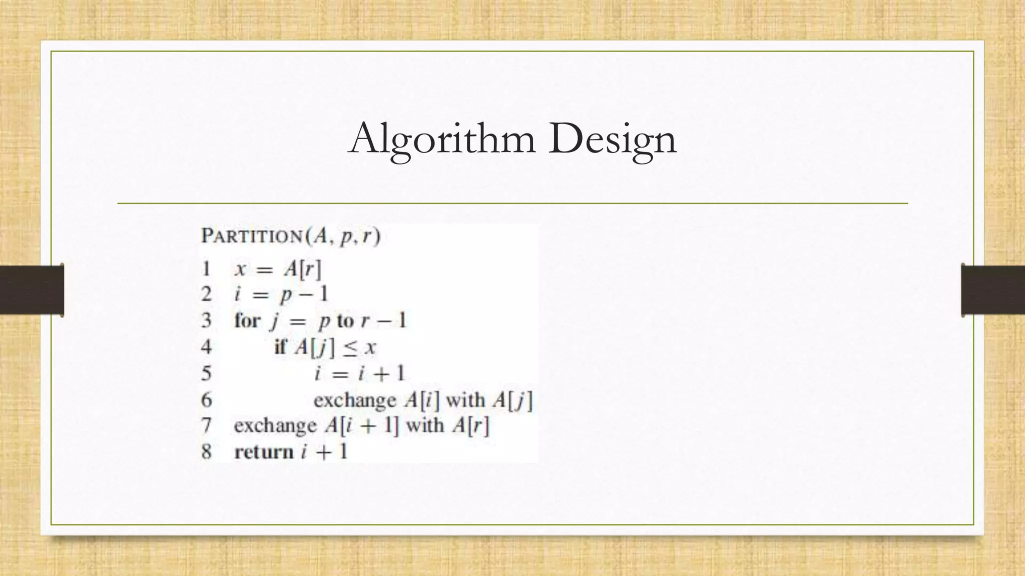 Algorithm Design
 