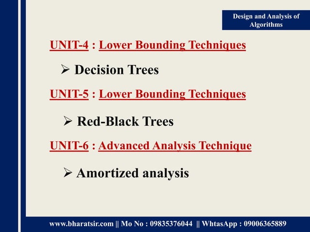 DESIGN AND ANALYSIS OF ALGORITHMS | PPT