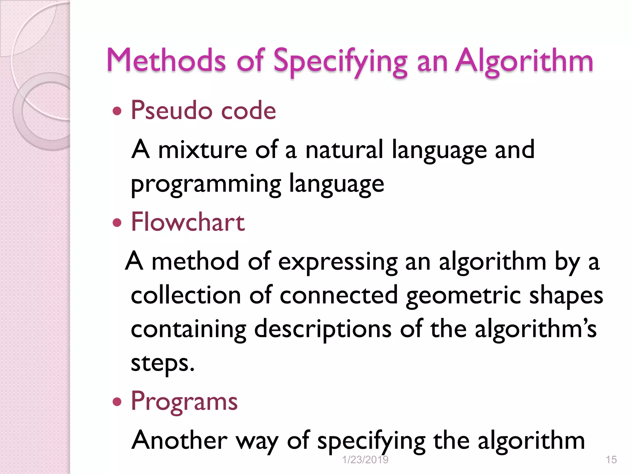 Design and analysis of algorithms | PPT