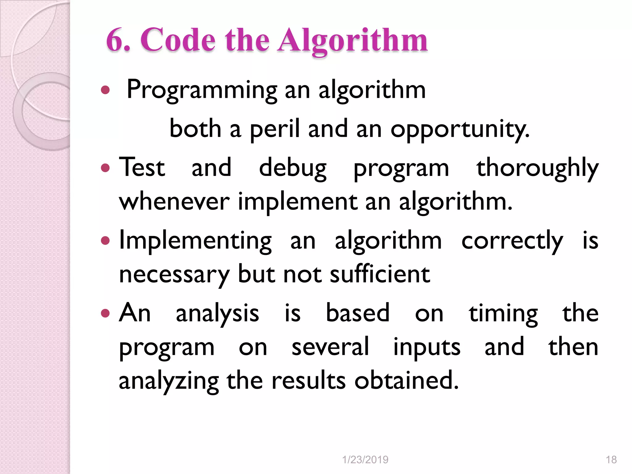 Design and analysis of algorithms | PPT