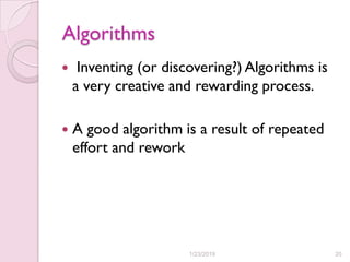 Design and analysis of algorithms | PPT