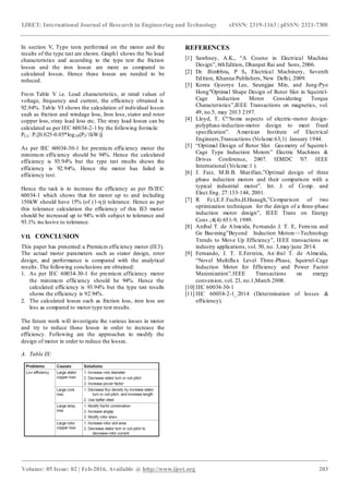 Design and analysis of a premium efficiency (ie3) induction motor | PDF