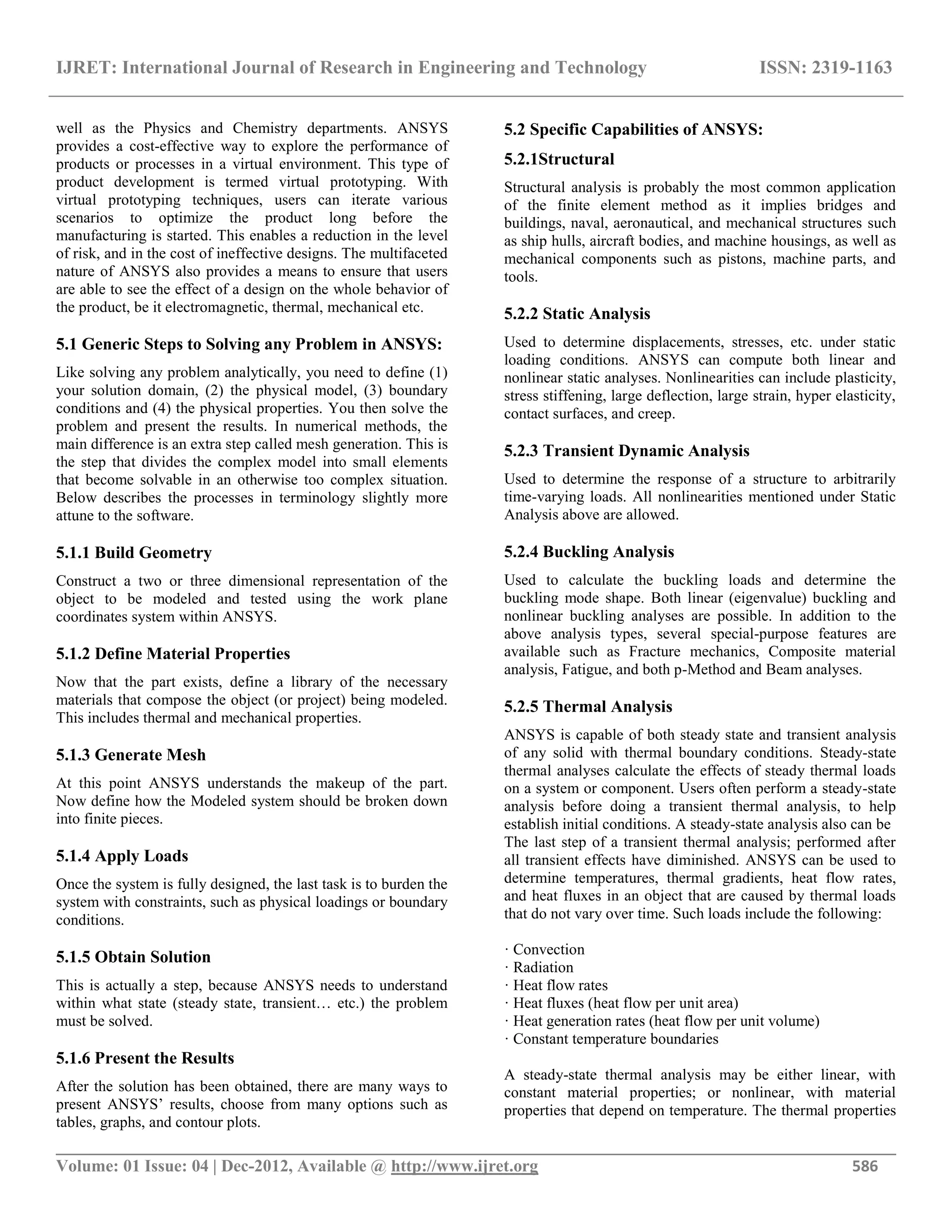 Design and analysis of a shock absorber | PDF