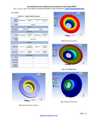 Design and analysis of disc brake rotor for a two wheeler | PDF