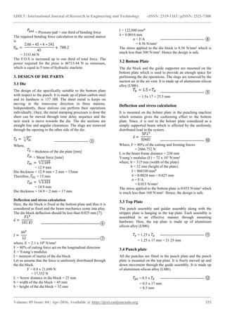 Design and analysis of punching die | PDF