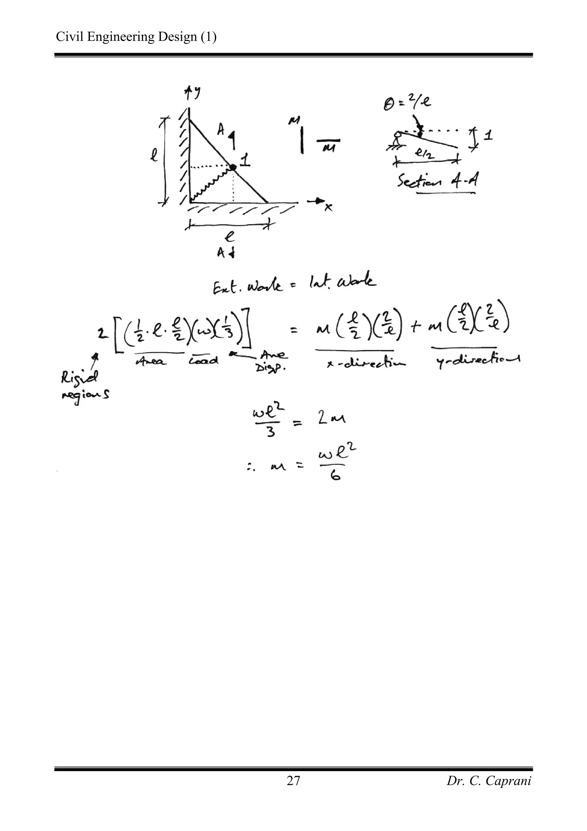Civil Engineering Design (1)
Dr. C. Caprani27
 