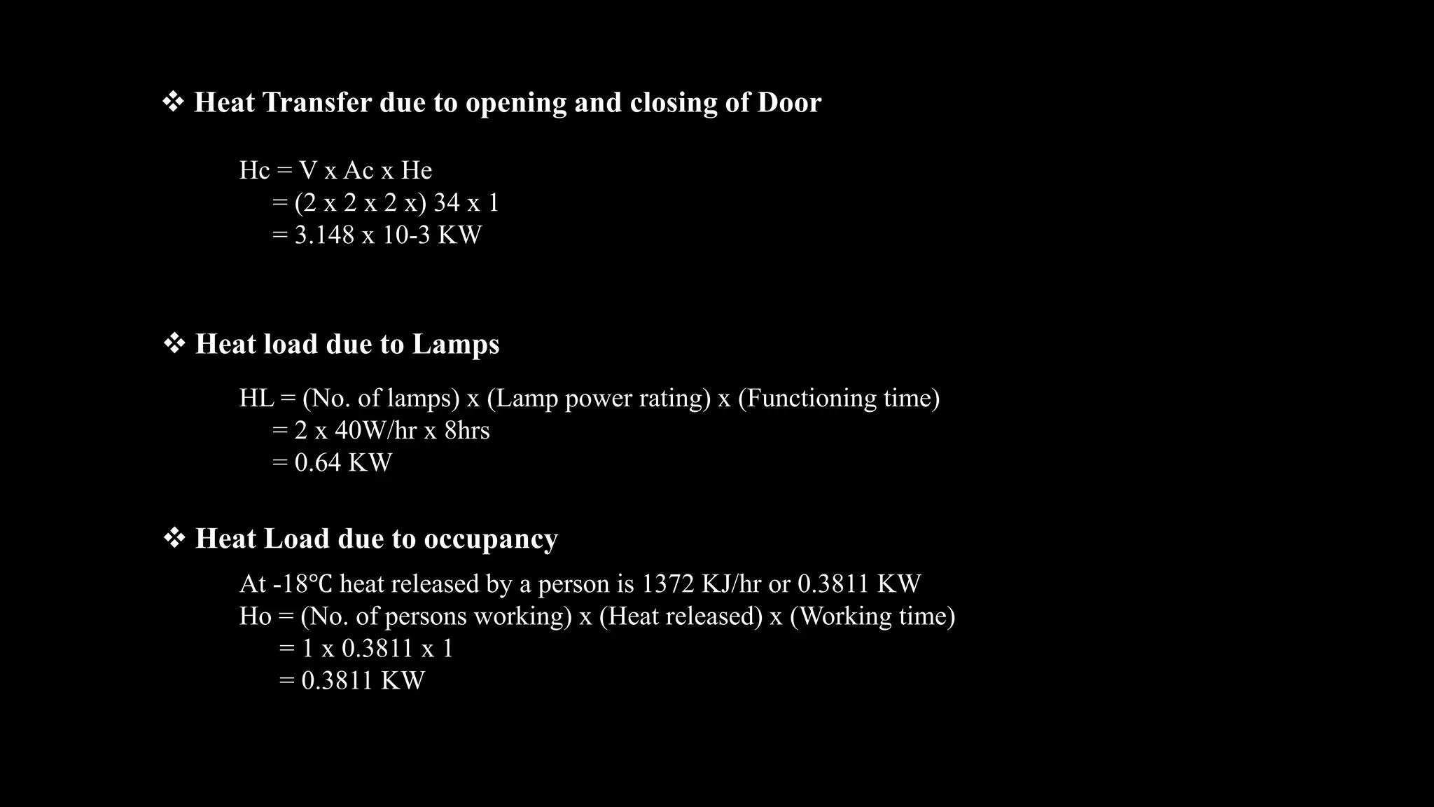 Design and claculation load of cold storage | PPTX